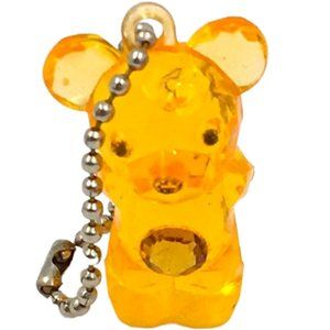 Plastic Orange Faceted 🐻 Bear Keychain